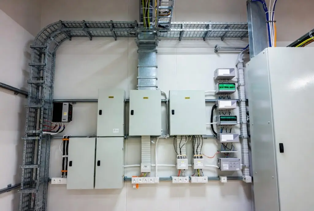 Elektrische installatie met verdeelkasten en bekabeling klaar voor NEN 3140 installatiekeuring