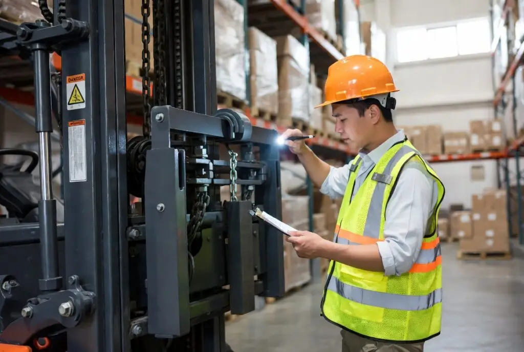 Periodieke heftruck keuring verplicht volgens Arbowet – controle remsysteem en veiligheidsvoorzieningen