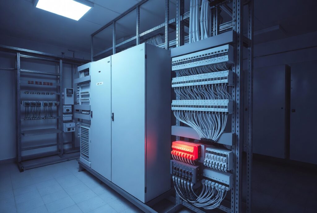 Gecertificeerde inspecteur voert NTA 8220 thermografie uit in bedrijfspand voor verzekeraar