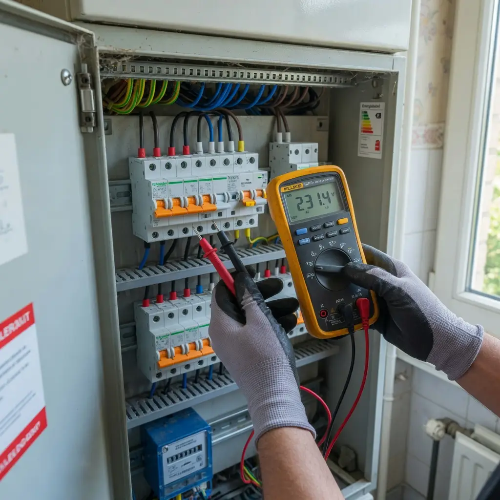 Gecertificeerde inspecteur voert meetkundige controle uit tijdens SCIOS Scope-keuring
